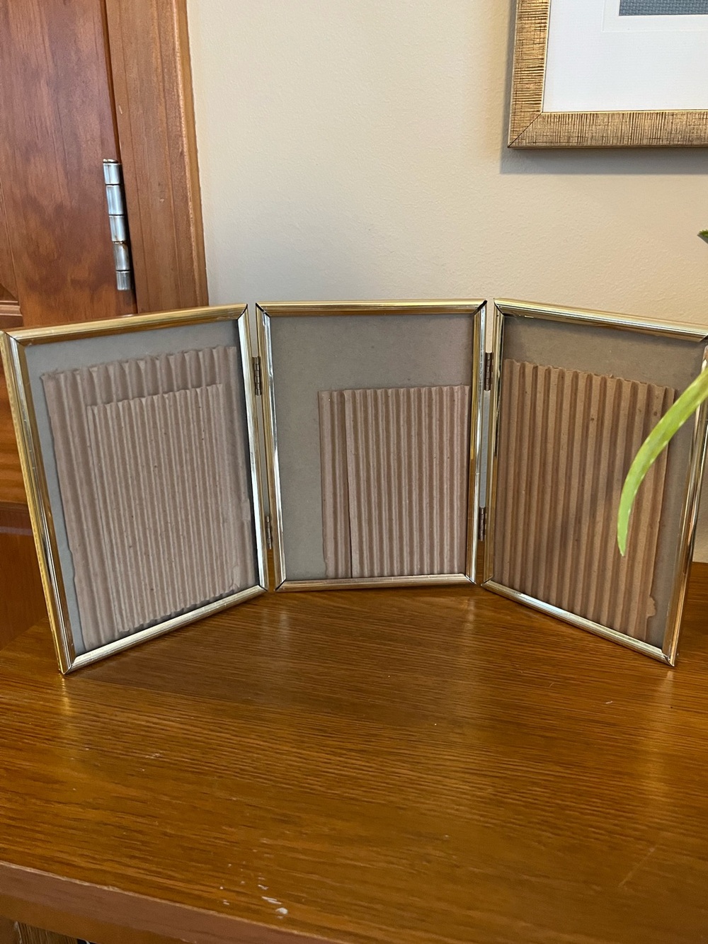 Gold Triple Hinged Picture Frame - Home Accents